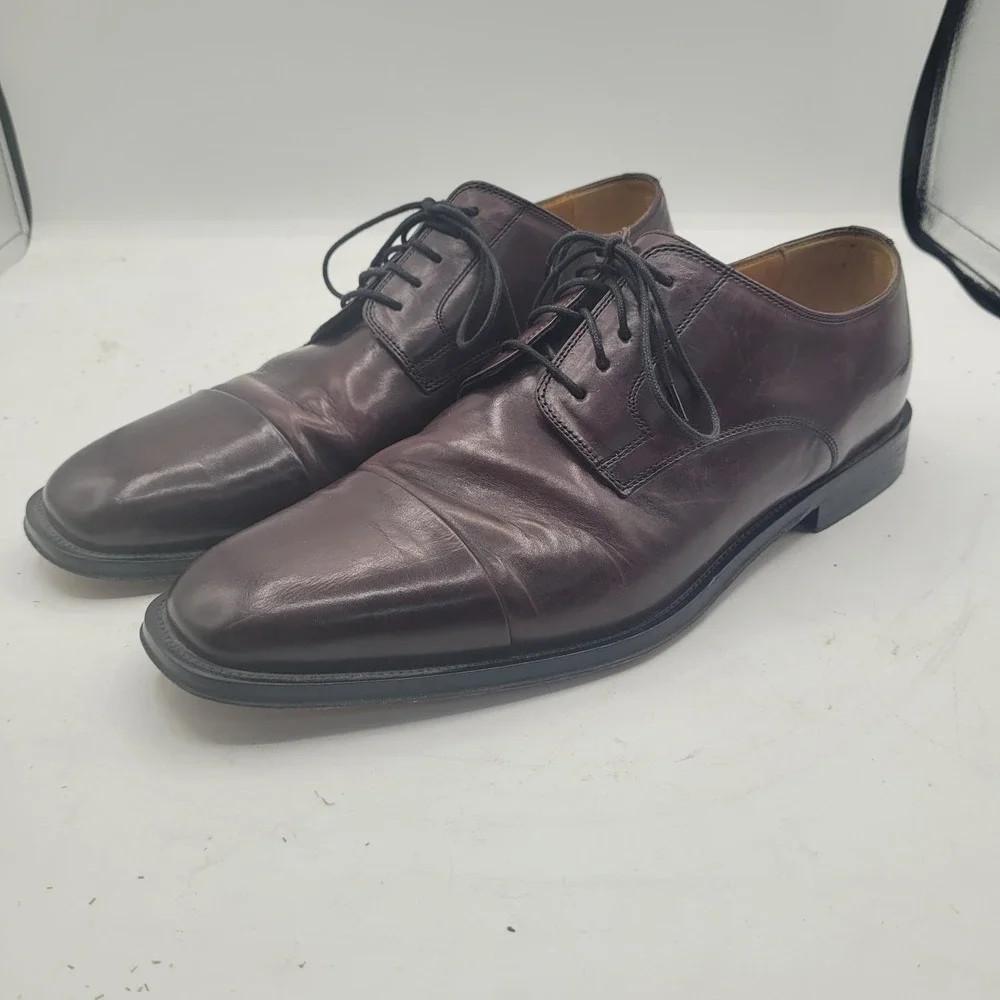 Johnston Murphy 15 0643 Size 11 M Brown Leather Cap Toe Oxford Dress Mens‎ Shoes